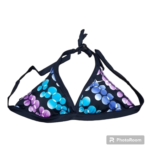 Nike Womens Reversible Swimsuit Bikini Top Bubbles Size 16 - Picture 1 of 7